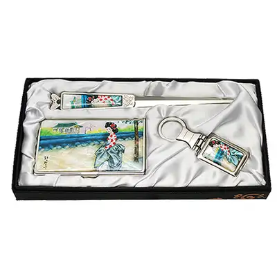 Mother-of-Pearl Business Card Case Jigal 3-Type Set Hwang Jin-i