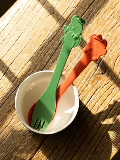 Dino Tang Bobo in the Woods Picnic Spoon Fork Set