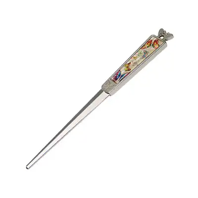 Letter Opener Colorful Butterfly White