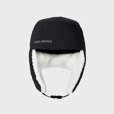 LINE FRIENDS Brown Padded Military Cap (Black)