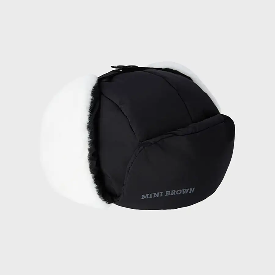 LINE FRIENDS Brown Padded Military Cap (Black) — 4