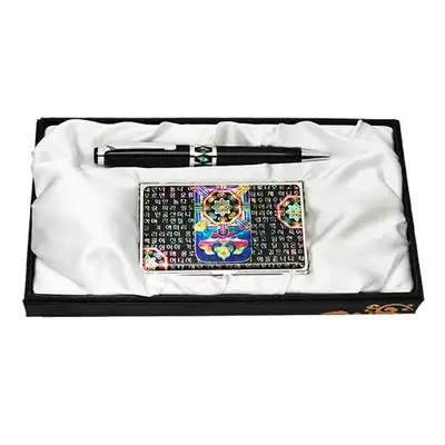 Mother-of-Pearl Ballpoint Pen and Business Card Case Set - Sijo Dancheong