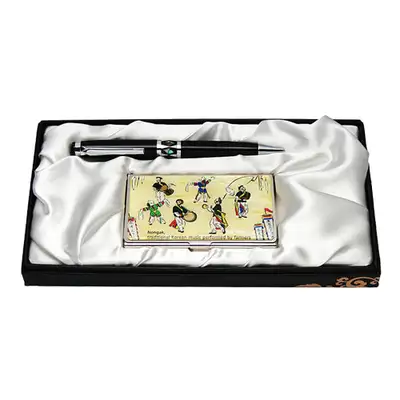 Abalone Shell Ballpoint Pen and Business Card Set - Nongak Play