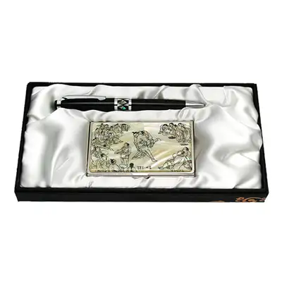 Abalone Shell Ballpoint Pen and Business Card 2-Piece Set - Ssireum
