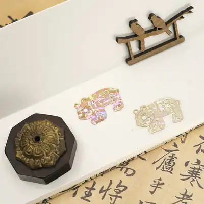 新羅陶俑(土偶)貝殼貼紙 - 豹紋