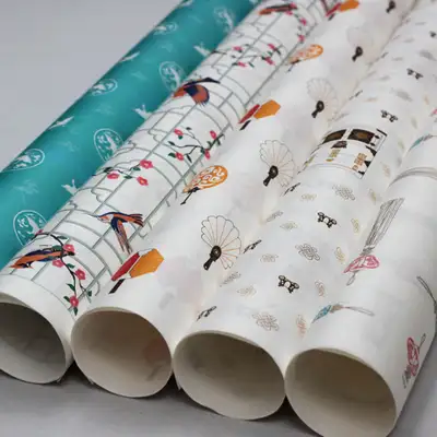 Ssagam Korean Traditional Hanji Wrapping Paper 5-Sheet Set 54.5 x 78cm