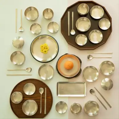 Myeongseong Yugi Bangjja Yugi Cheongdam 6-Person Bansang Tableware Yedan Home Set