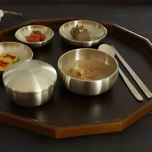 Myungsung Yugi Bangja Yugi Plum 1-Person Bapsang Tableware Set (Solo Dining Set) — 1
