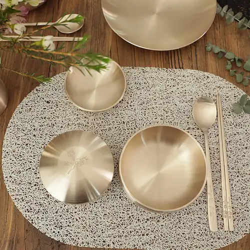 Myungsung Yugi Bangja Yugi Plum 1-Person Bapsang Tableware Set (Solo Dining Set) — 4
