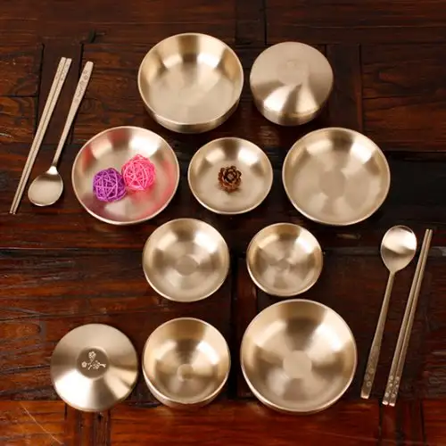 Myeongseong Yugi Bangja Yugi Plum Blossom Practical 5-Piece Bansang Tableware Set