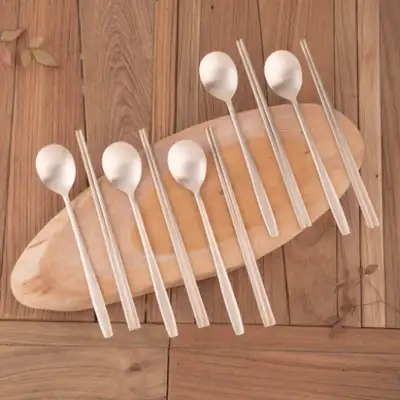 Myeongseong Yugi Bangjja Cheongdam Minsu Spoon and Chopsticks 5-Piece Set Brass Utensils