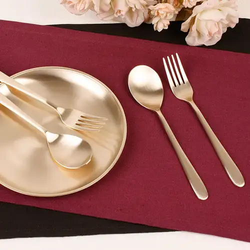 [Myeongseong Yugi] Half-Moon Children's Spoon and Fork Set — 2