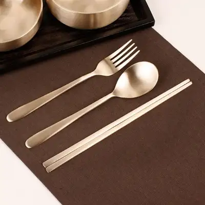 Myungsung Bangja Half-Moon Children's Utensil Set
