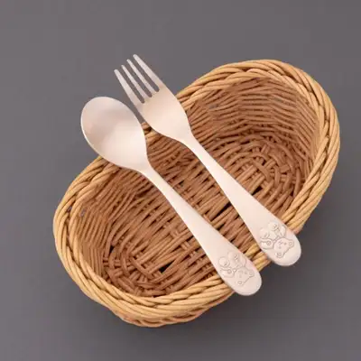 [Myungsung Yugi] Bear Toddler Spoon and Fork Set