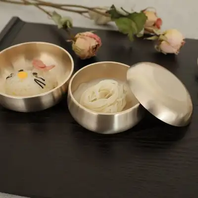 Myeongseong Yugi Infant Brass Bowl and Large Bowl Set