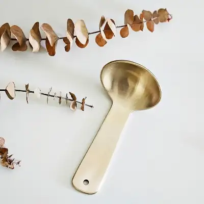Myeongseong Bangjja Brass Mini Ladle Gua Sha Massager + Engraving