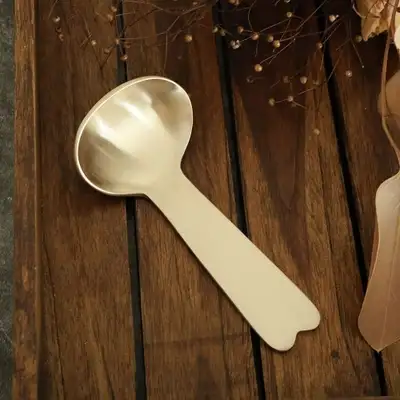 Myeongseong Brass Ware Mini Ladle Heart-Shaped Gua Sha Massage Tool