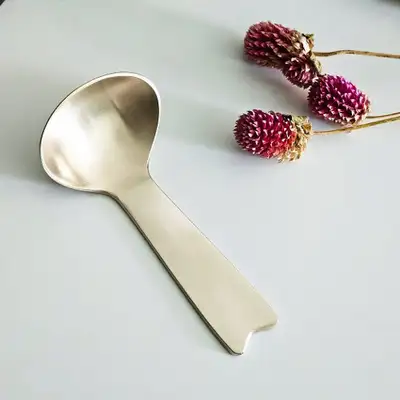 Myungsung Bangjja Mini Ladle Slim-Type Massage Tool Brass Gua Sha + Engraving