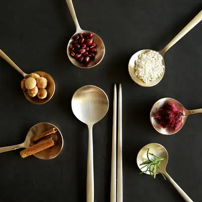 Bangjja Yugi Brass Flatware Western Dinner Spoon