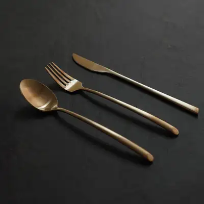 Bangjja Yugi Bronze Blanc Dinner Cutlery 1-Person Set 3P