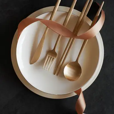 Bangjjayugi Bronze Tableware Western Dinner 1-Person Complete Set 5P
