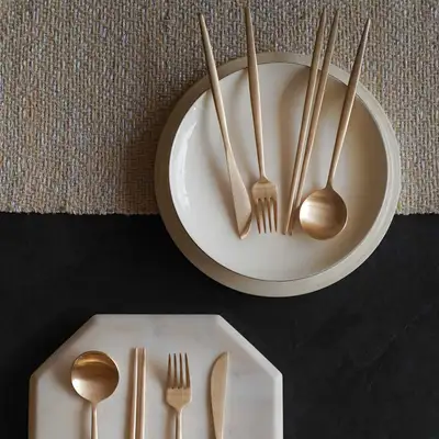 Bangja Yugi Western Dinner Cutlery Set for 2, 10-Piece Full Set