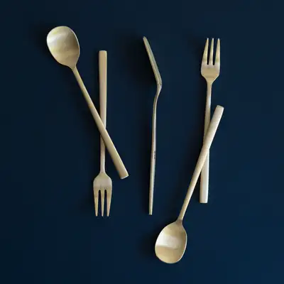 Bangja Yugi Bronze Brunch Cutlery Set