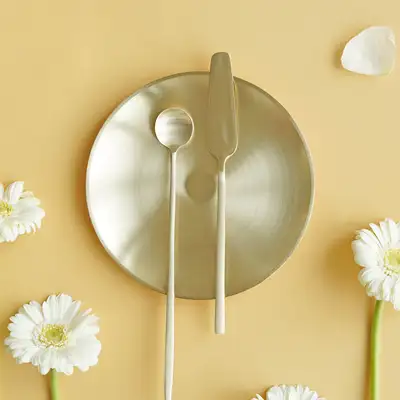 Bangja Yugi Butter Knife + Long Drink Spoon SET