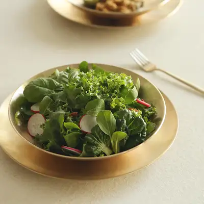 Bangjja Yugi Brass Salad Bowl 2-Piece Set