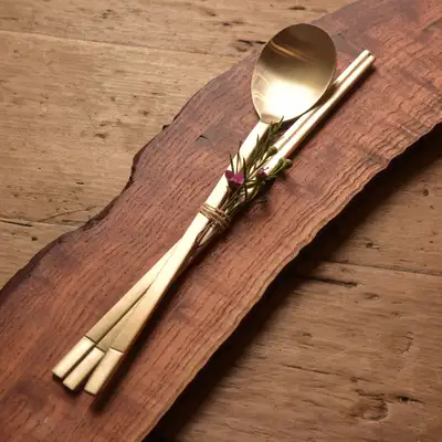 Bangjja Yugi Two-Tone Spoon and Chopsticks Set