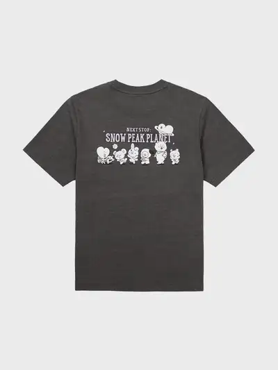 BT21 Snow Peak Graphic Short-Sleeve T-Shirt (DARK CHARCOAL)