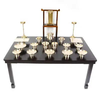 Bangja Yugi Traditional Brass Tableware Set 22P