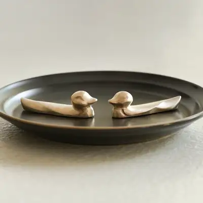 Bangjja Yugi Brass Duck Spoon Rest Large 2P Set