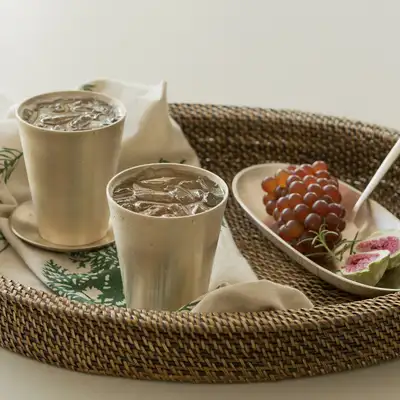 傳統黃銅錫合金啤酒杯 2件套