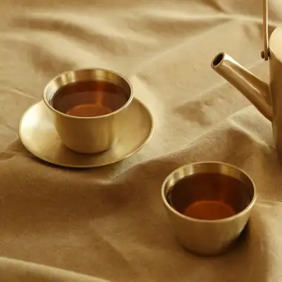 Bangjja Yugi Traditional Brass Cup Set (2P)