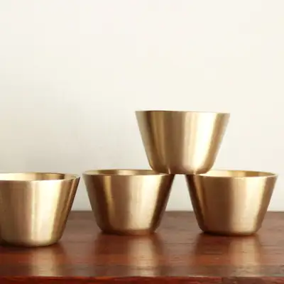 Bangjja Yougi Traditional Brass Cups 4P Set
