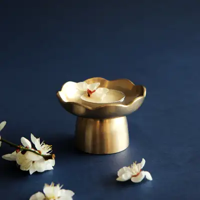 [Pouch Included] Bangja Yugi Brass Flower Gua Sha Massage Tool