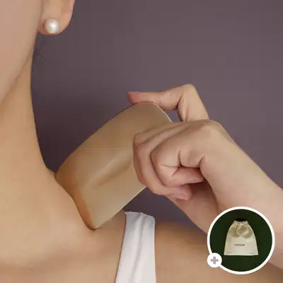 Gua Sha Lymph Massage Tool in Bangja Yugi with Complimentary Pouch