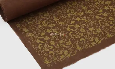 Dancho Pattern Hanji Paper in Bronze with Gold Dust
