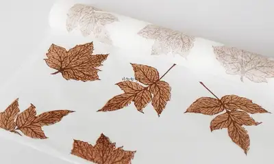 Leaf Print Hanji Paper
