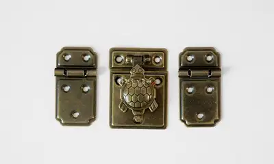 Turtle Jewelry Box Hinge Set (Antique Small)