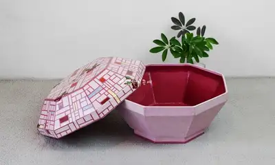 Pojagi Sewing Basket (Pink)