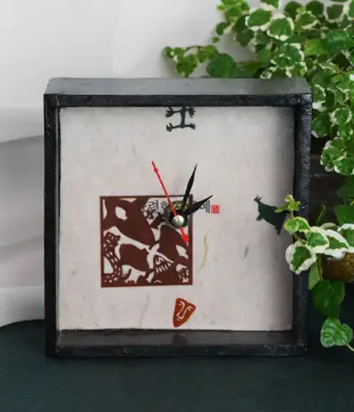Bangudae Petroglyph Pattern Wall Clock