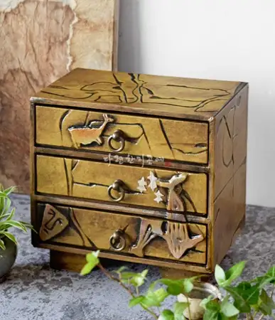 Bangudae Petroglyph Mini Drawer Chest (3-Tier)