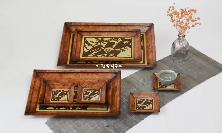 蔚山岩刻畫托盤禮物套組