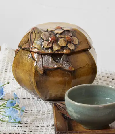 Cherry Blossom Whale Jar Tea Canister