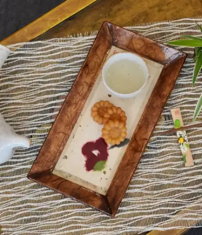 花紋韓紙食器盤