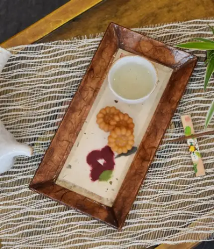 花紋韓紙食器盤