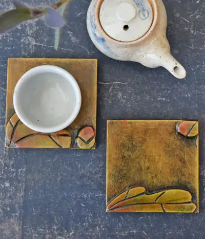 Lotus Motif Hanji Coaster