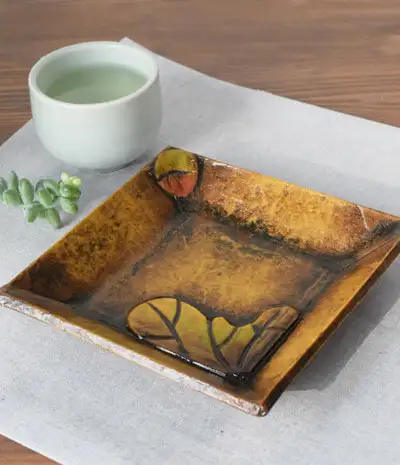Lotus Motif Tea Cup Coaster